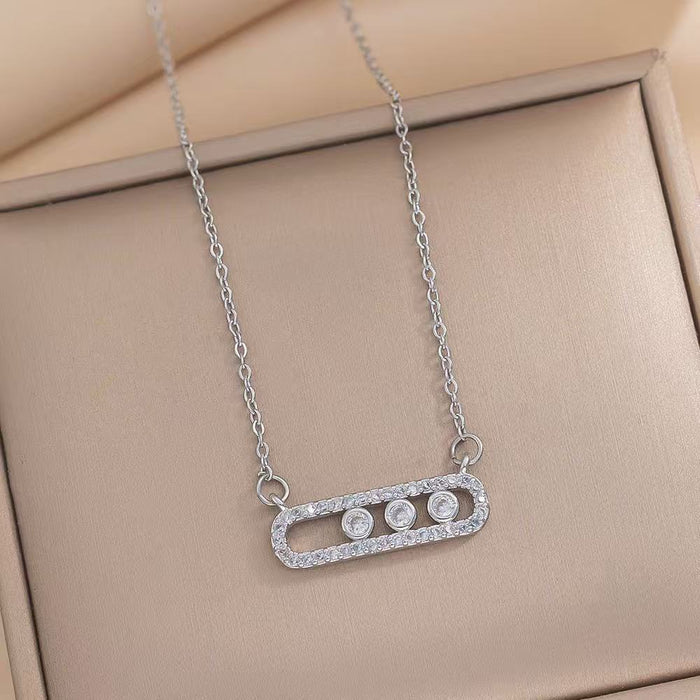 Wholesale Geometric Paperclip Clavicle Necklace