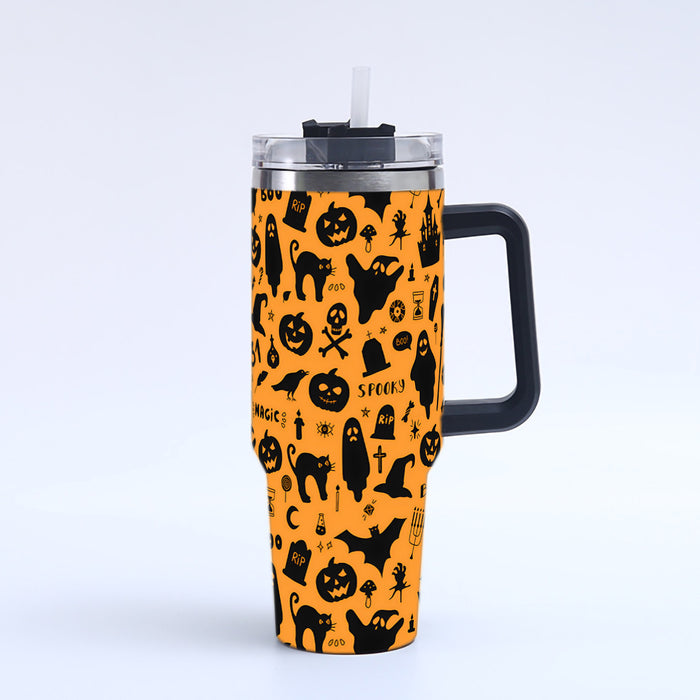 Wholesale Seasonal 3D Printed Handle Stainless Steel Tumbler 40oz Decorative Resale Accessory MOQ≥2