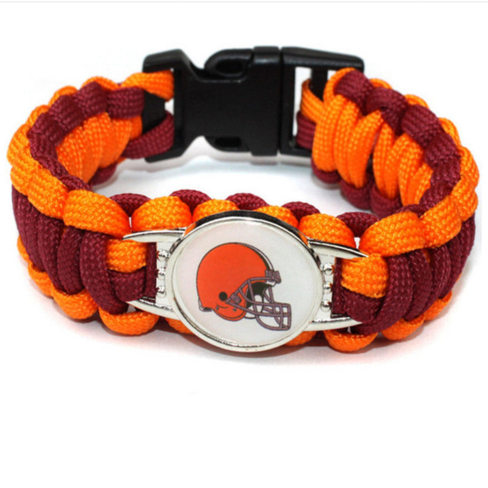 Wholesale Football  Alloy Buckle Woven Bracelet