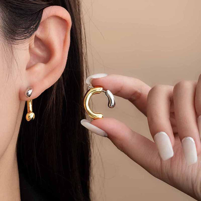 Wholesale ing C-shaped Earrings Pigment Ring Ear Buckle