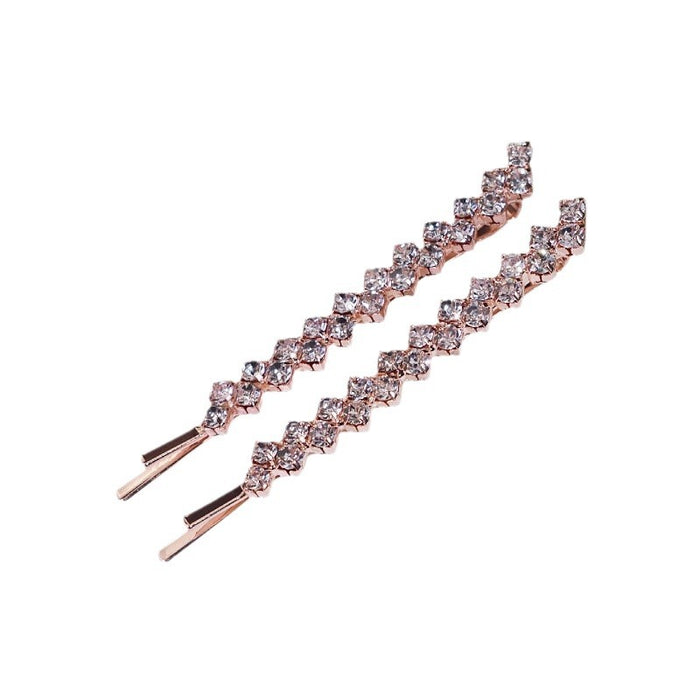 Wholesale Full Diamond Rhinestone Clip Hairpin Simple Hair Accessories Side Clip Duckbill Clip Broken Hairpin Side Clip