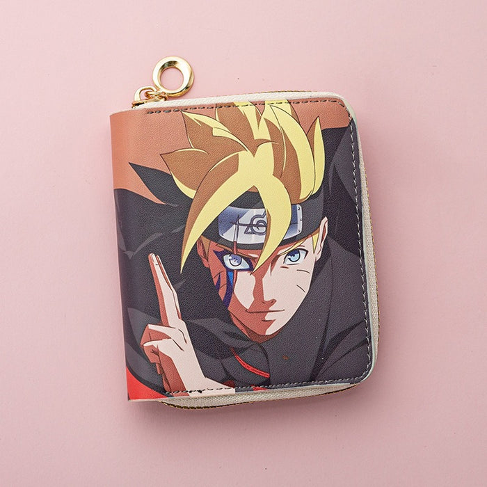 Wholesale Hot-selling Japanese Anime Short PU Wallet Teenagers Students Fashionable Simple Coin Purse Card Holder Wallet JDC-WT-QT008