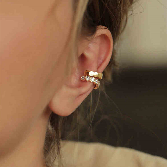 Wholesale Pure silver ear clip, simple and compact without ear holes. Exquisite retro style ear bone clip
