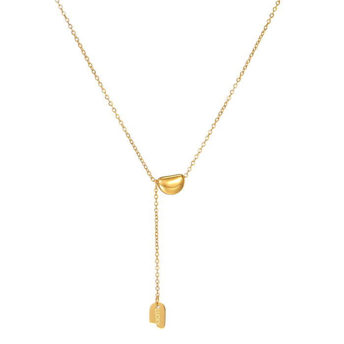 Wholesale 2pcs  Bean pendant necklace a sophisticated and versatile clavicle chain