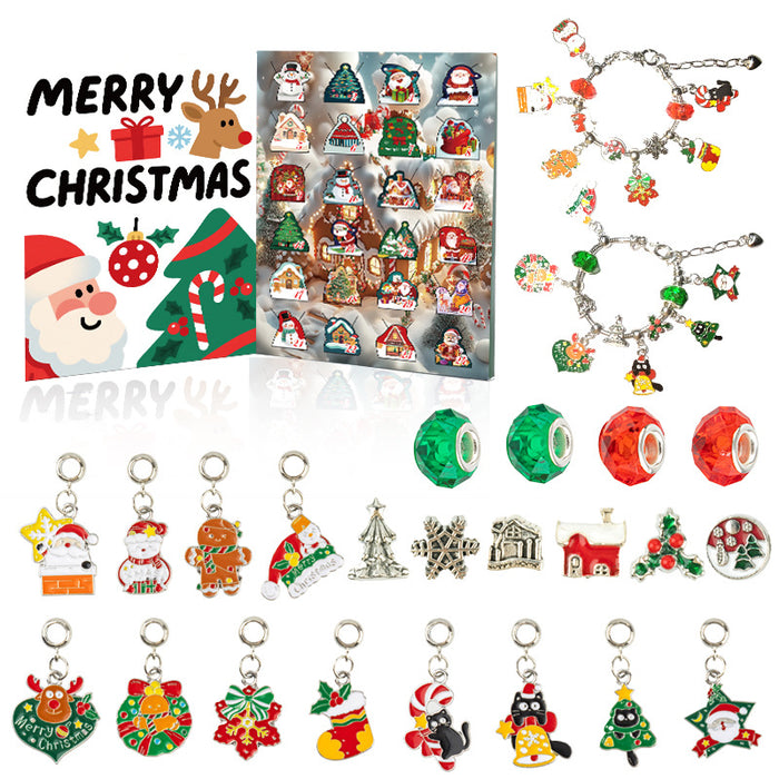Wholesale Christmas DIY Bracelet Blind Box Gold 31 Grid Advent Calendar Jewelry Accessory Gift