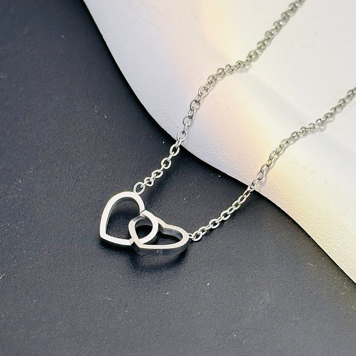 Wholesale Heart Shaped Titanium Steel Necklace JDC-NE-MeiCheng006