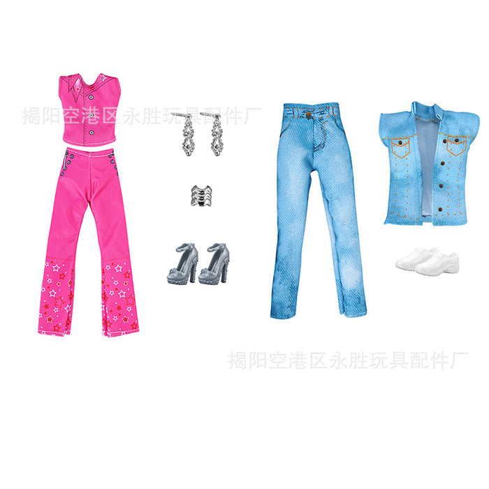 Wholesale Doll clothing design movie with model couple doll clothes