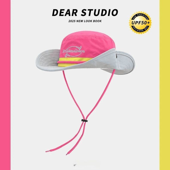 Wholesale Letter Fisherman Hat Women's Summer Outdoor Hiking Sunshade Mountaineering Hat