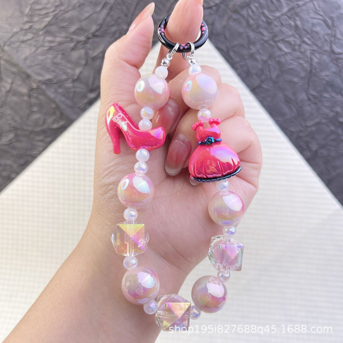 Wholesale Pixel style love bag accessories pendant mobile phone chain pendant beaded pendant