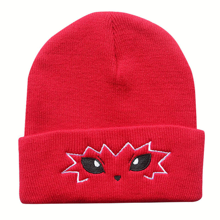 Wholesale Cartoon Cute Smiley Face Embroidery Acrylic Knitted Beanie JDC-FH-LvH015