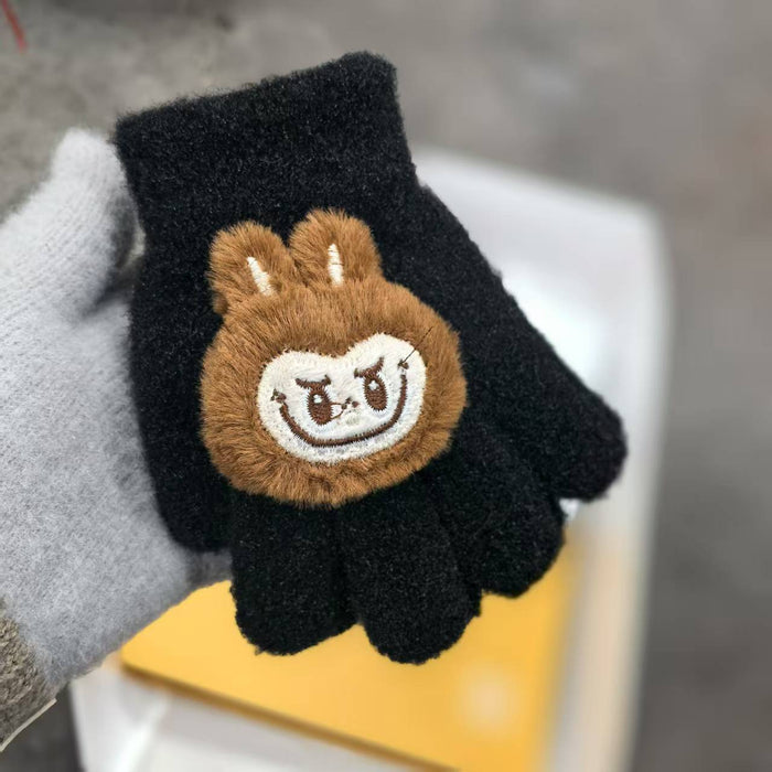 Wholesale Children Winter Cute Cartoon Warm Knitted Gloves
