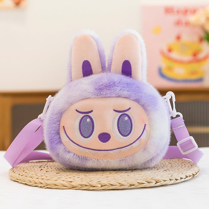Wholesale Colorful Plush Shoulder Bag Plush Toy Cute Big-Headed Doll Girls and Children' s Bags