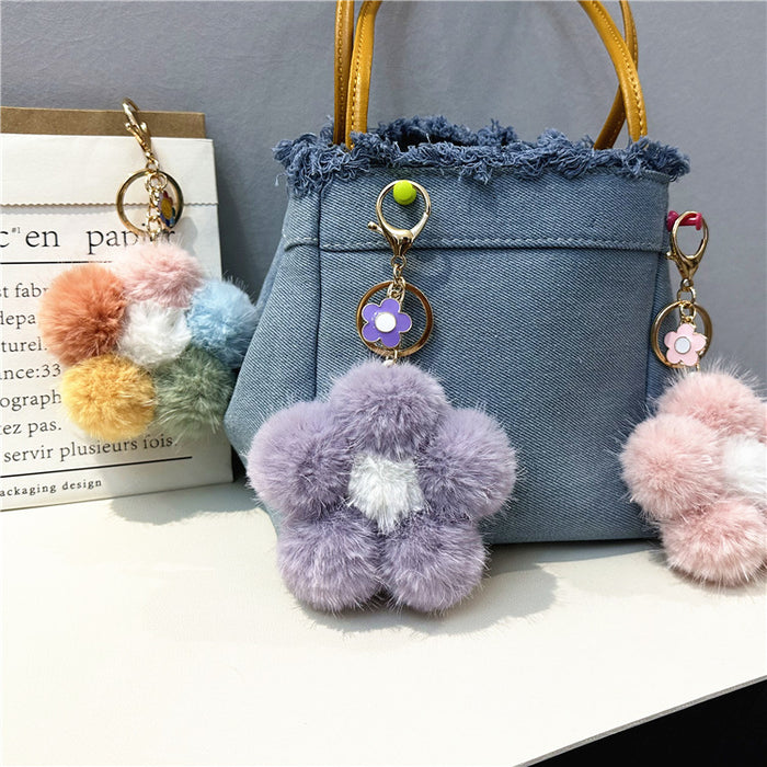 Wholesale Sakura Fur Ball Keychain JDC-KC-KaiY013