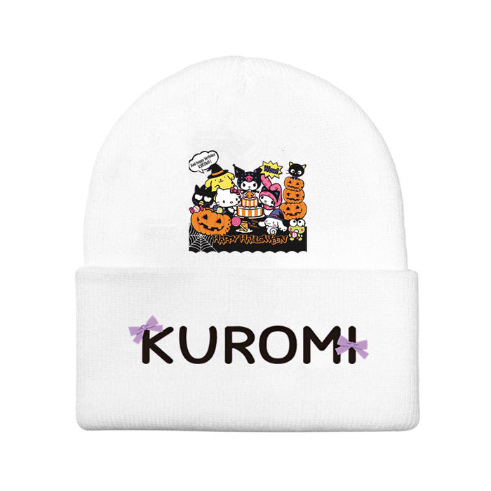 Wholesale New Halloween Kuromi Knitted Hat Cartoon Winter Woolen Hat JDC-FH-WDM014