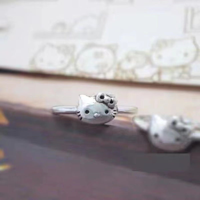 Wholesale Silver plated open ring, cute and adorable