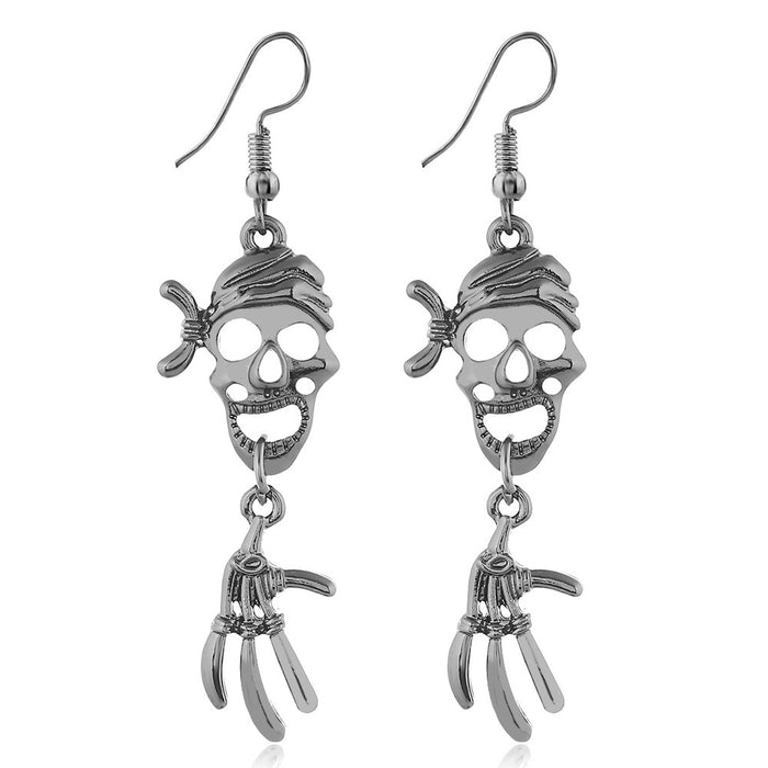 Wholesale Halloween Series Skull Spider Pumpkin Alloy Earrings JDC-ES-HengX006