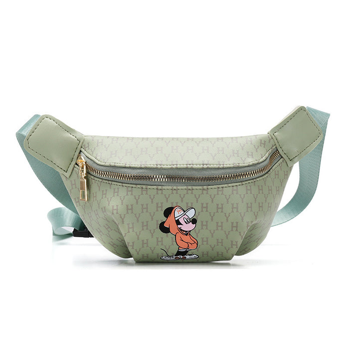 Wholesale PU Children's Chest Bag Cartoon Printed Waist Bag Crossbody Bag JDC-SD-YuanDuo005