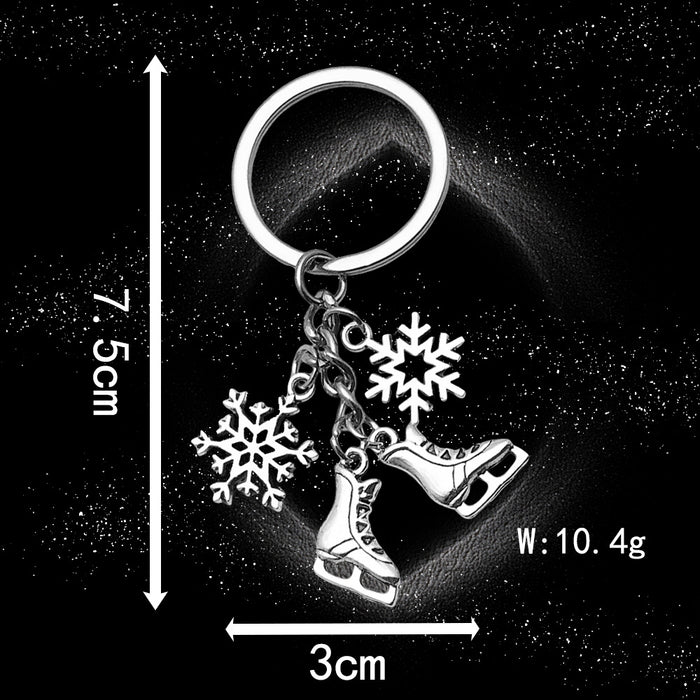 Wholesale Antique silver enamel metal keychain