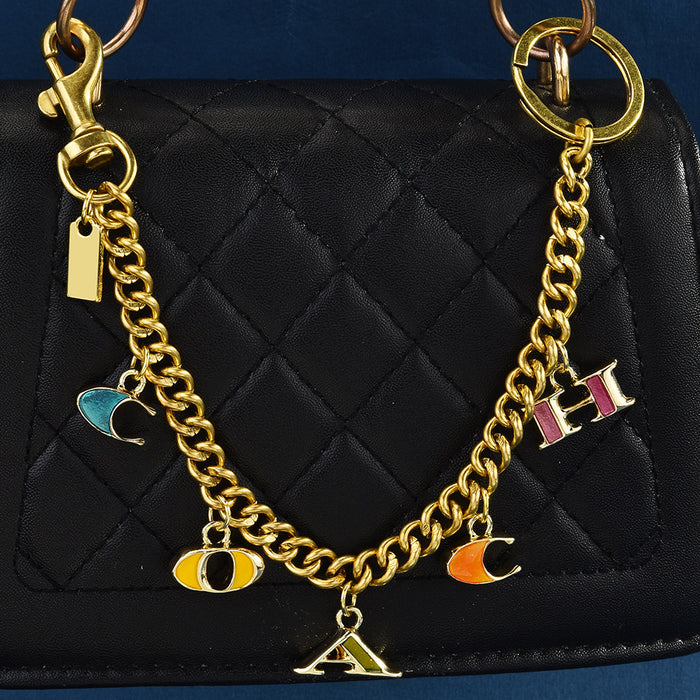Wholesale Dinosaur Heart Shell Cherry Bag Charm Chain Metal Gold Tone Trendy Crossbody Pendant Boutique Resale Accessory