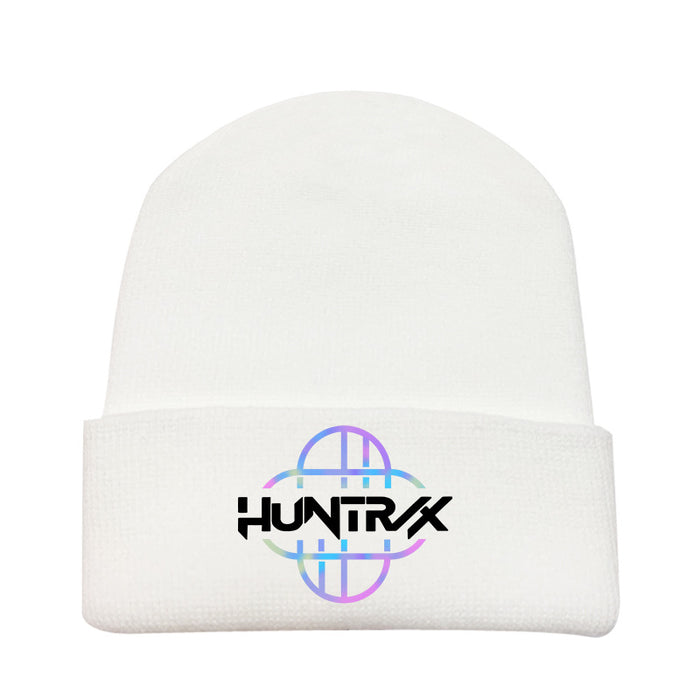 Wholesale Kpop Knitted hat fashion curled brim beanie printed