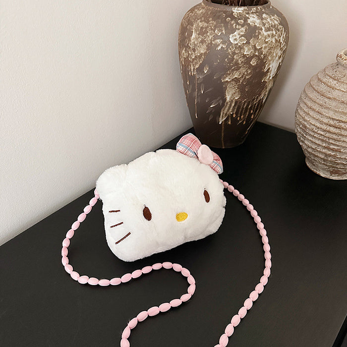 Wholesale Cartoon travel large capacity plush bag, women's tote bag, cute shoulders