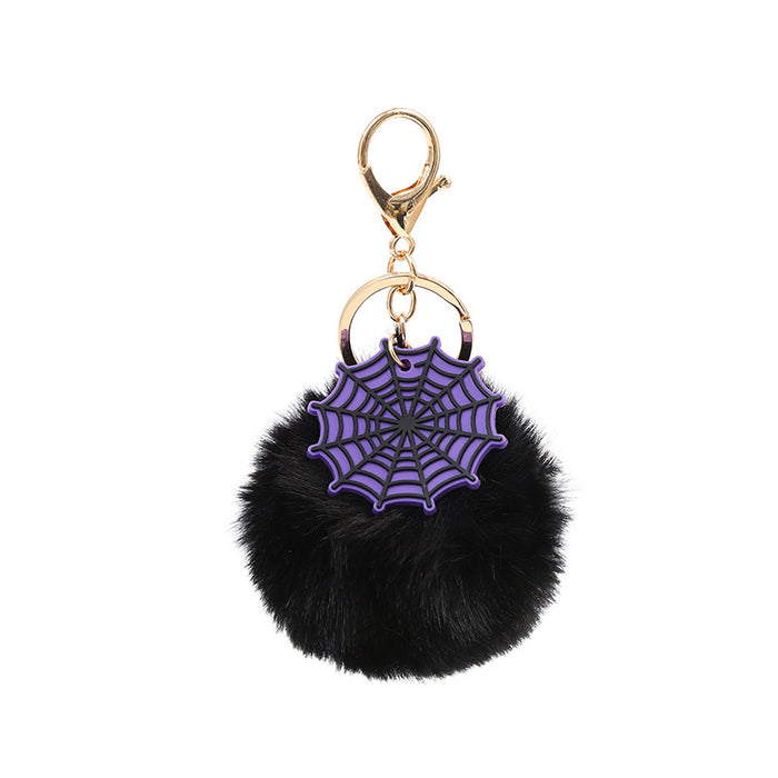 Wholesale Halloween Cute Plush Keychain Pendant Pom Pom Student Backpack Decorative Accessory MOQ≥5