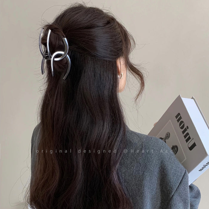 Wholesale Metal Grab Clip Women's Large Hair Size Multi-hairpin Design Sense Niche Shark Clip