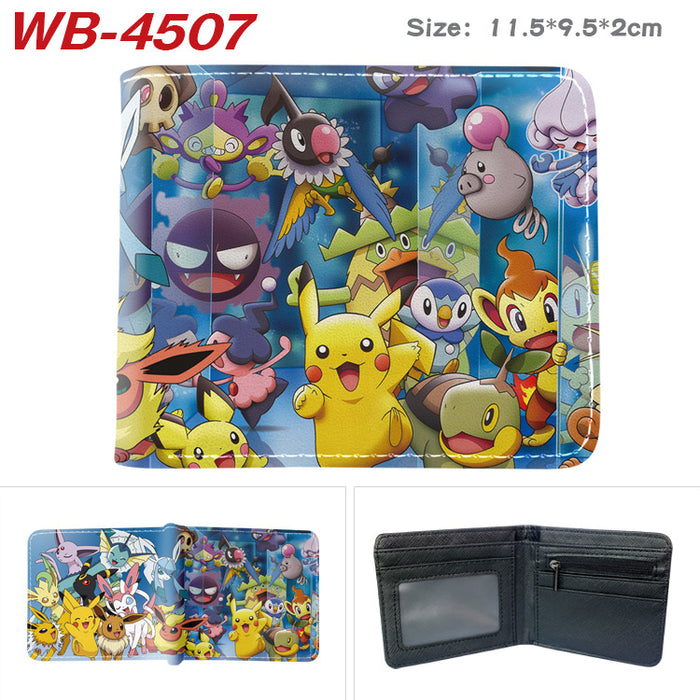 Wholesale Cute Anime Elf Pattern PU Bifold Wallet Short Card Holder Coin Purse Everyday Chic Fashion Accessory