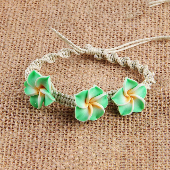 Wholesale Handmade Soft Clay Egg Flower Shell Jewelry Set Pink Beach Style Fashion Accessory