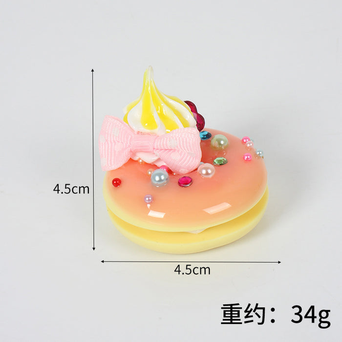 Wholesale PVC Donut Keychain Simulated Dessert Pendant Chic Bag Charm And Car Key Accessory MOQ≥5