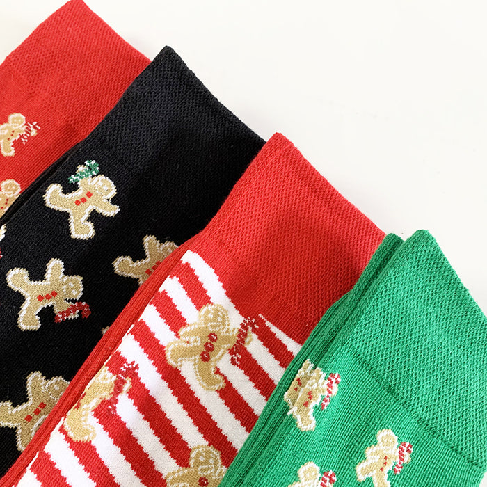 Wholesale Christmas Cartoon Elk Men's Mid-tube Socks JDC-SK-YiYan083