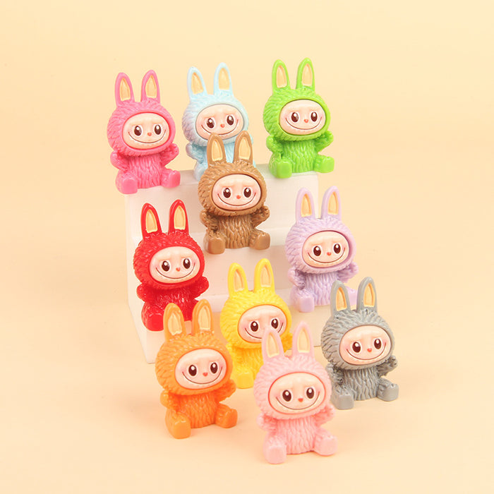 Wholesale Resin trendy cartoon flocked keychain pendant