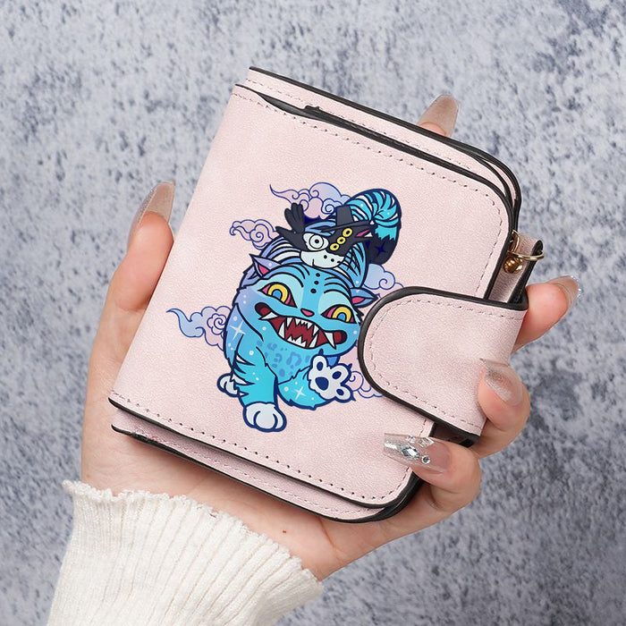 Wholesale Cute Devil Hunter PU Wallet For Women Card Holder Coin Purse Youth Campus Fashion Accessory