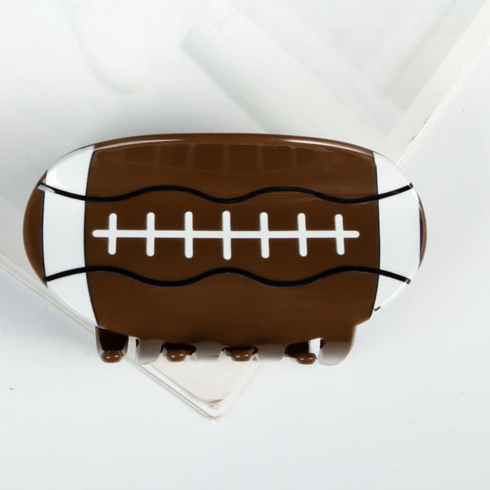 Wholesale Rugby Clamp Ball Hair Clip Printing Acrylic Headwear Hairpin Shark Clip