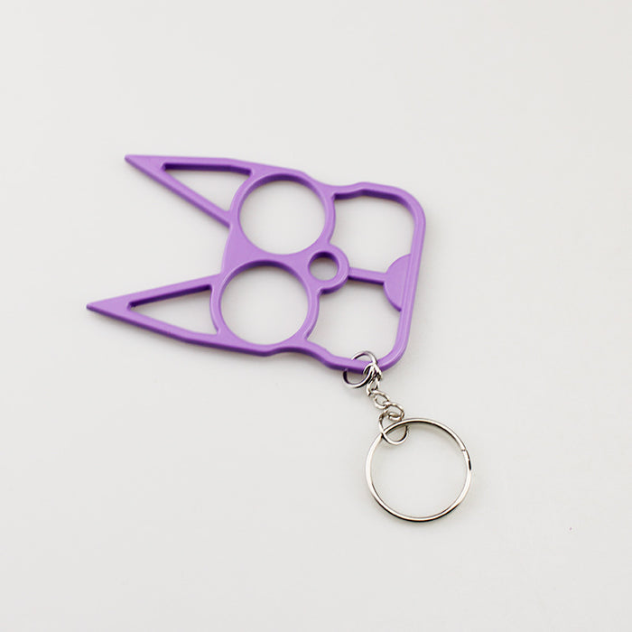 Wholesale Chic White Cat Ear Knuckle Metal Self Defense Accessory For Resale