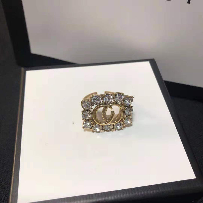 Wholesale Sparkling Diamond Black Gemstone Ring
