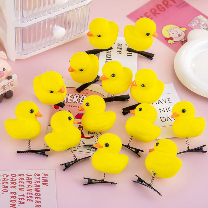Wholesale Yellow Duck Hairpin Spring Clip Cute Children' s Hair Clips