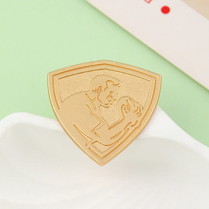 Wholesale Football paint commemorative badge football sports schoolbag decoration alloy brooch