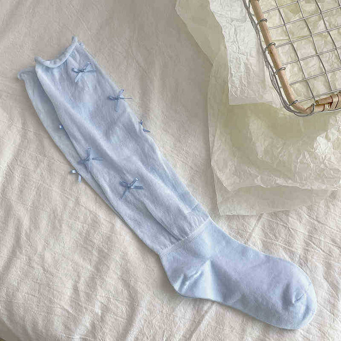 Wholesale Socks, women's pile socks, spring and summer thin style, mid tube cotton socks, gray calf socks