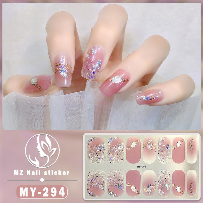 Wholesale 14 Pieces/sheet Butterfly Bake Free Gel Nails Kits Nail Stickers JDC-NS-ARS002