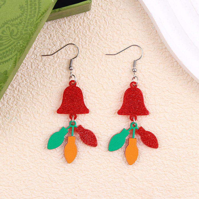 Wholesale Cross-border new Christmas earrings multi-color snowman Christmas tree acrylic earrings fashion earrings ear jewelry for women