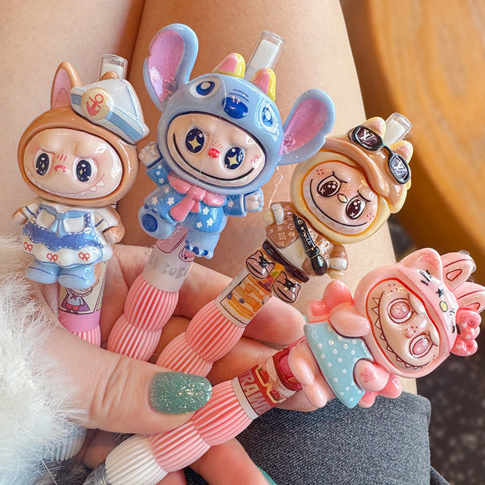 Wholesale 4 pcs Creative Little Monster Soft Grip Press Pen