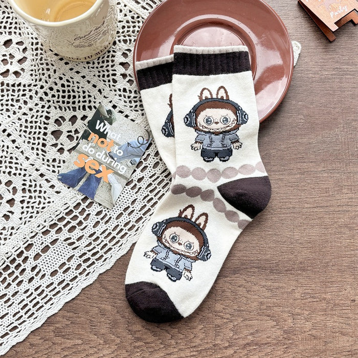 Wholesale Cartoon Socks Children Autumn/Winter Mid Tube Women's Socks Anime Cartoon Long Tube Men's Socks