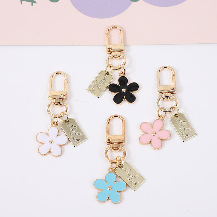 Wholesale Metal Multi-color Flower Keychain Bluetooth Headset Protective Case Accessories