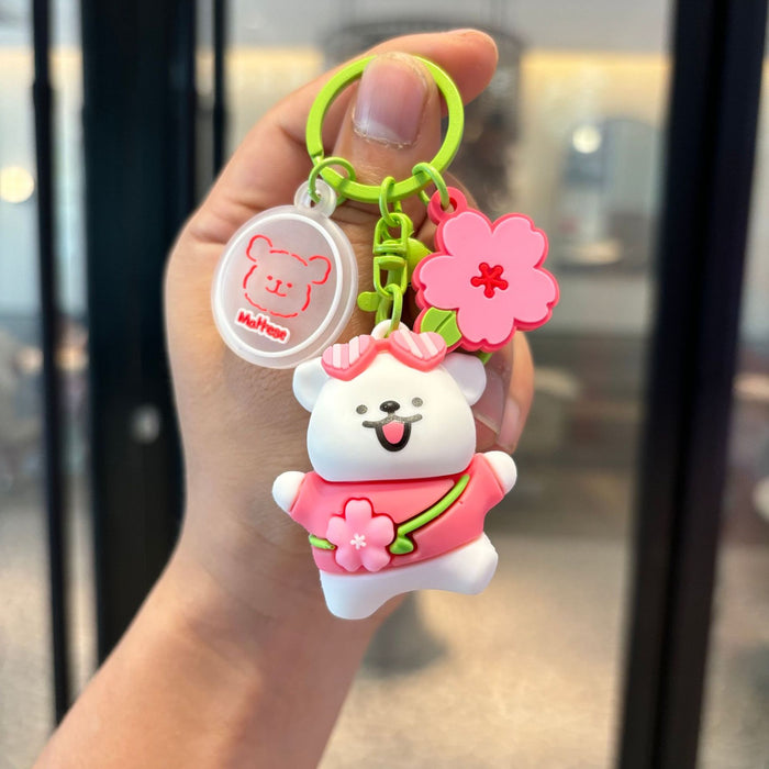 Wholesale Cute puppy  keychain schoolbag pendant