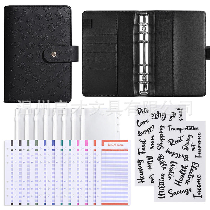 Wholesale Binder Customized Hand Ledger Leather Pu Loose-Leaf Cash Budget Ledger