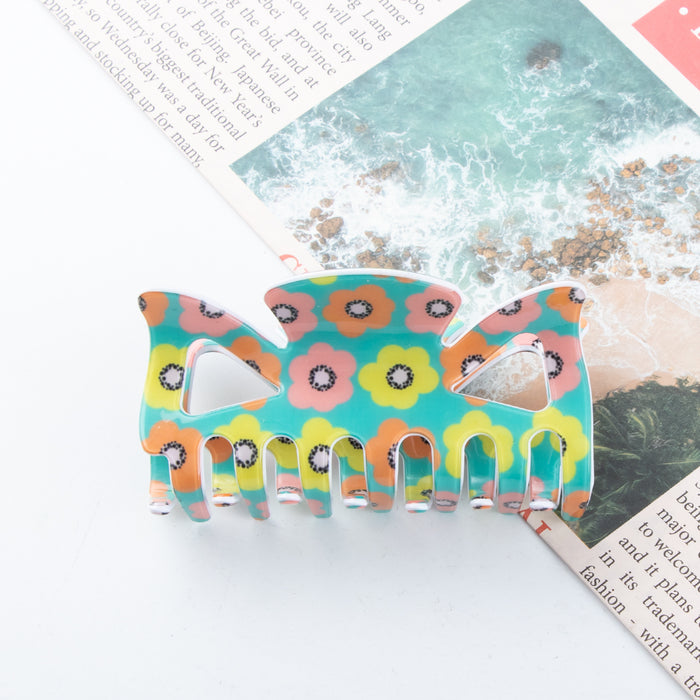 Wholesale Bow-Shaped Flower Pattern Hair Clip