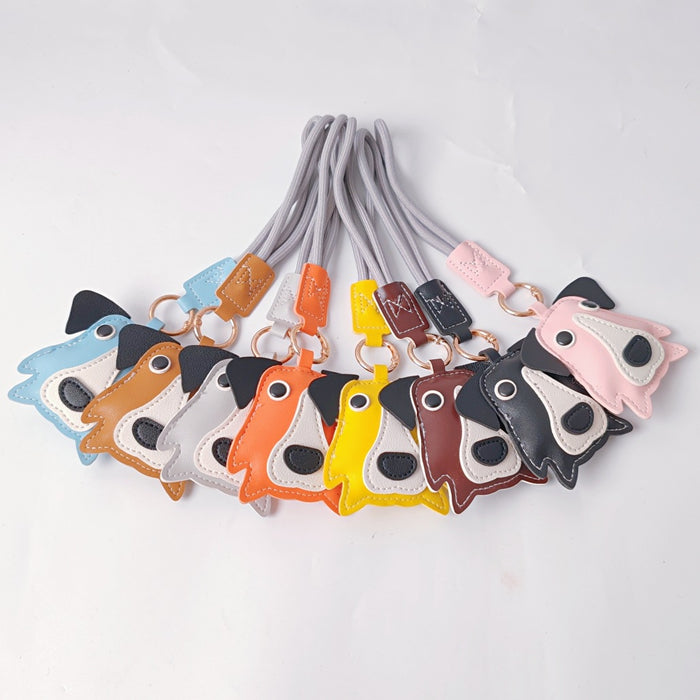 Wholesale PU Dog Keychain Pendant Cute Border Collie Husky Schnauzer Street Style Fashion Accessory