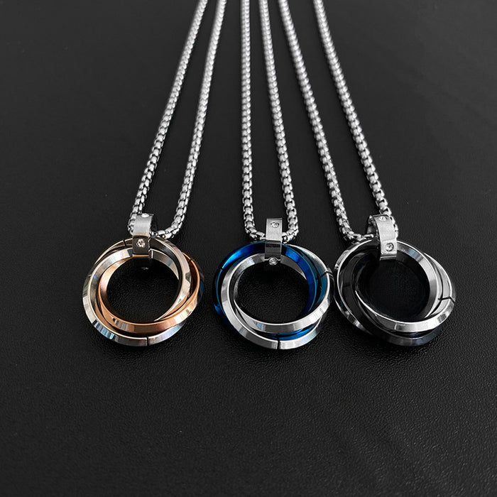 Wholesale Titanium steel necklace, simple and exquisite, niche pendant