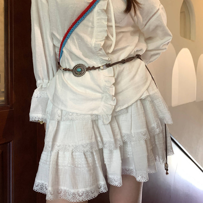 Wholesale Retro Boho PU Women S Rivet Belt Waist Belt For Dresses And Jeans Trendy Fashion Accessory Boutique Resale